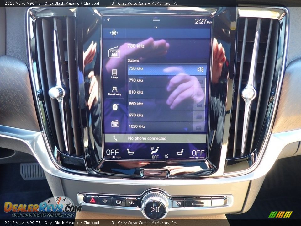 2018 Volvo V90 T5 Onyx Black Metallic / Charcoal Photo #24