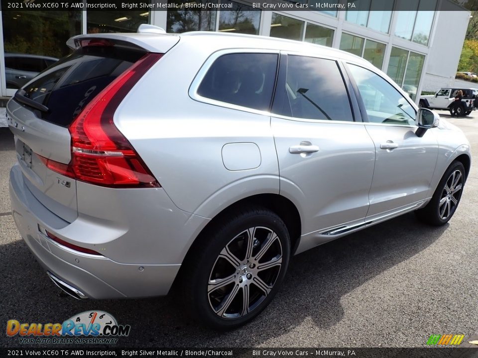 2021 Volvo XC60 T6 AWD Inscription Bright Silver Metallic / Blonde/Charcoal Photo #2