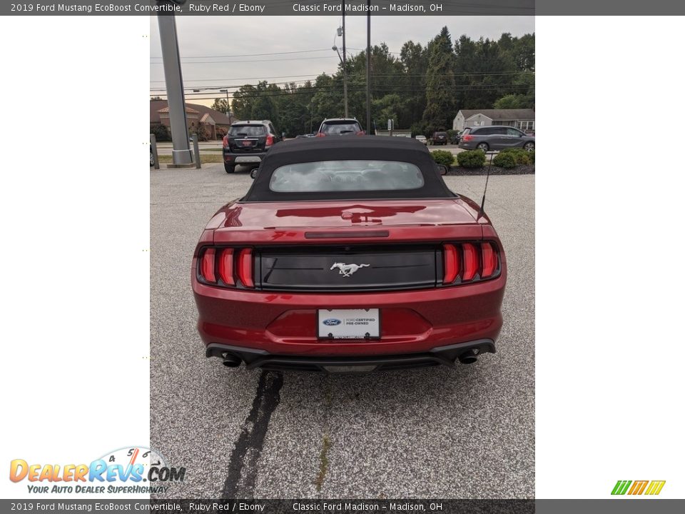 2019 Ford Mustang EcoBoost Convertible Ruby Red / Ebony Photo #6