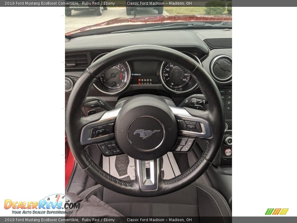 2019 Ford Mustang EcoBoost Convertible Ruby Red / Ebony Photo #9