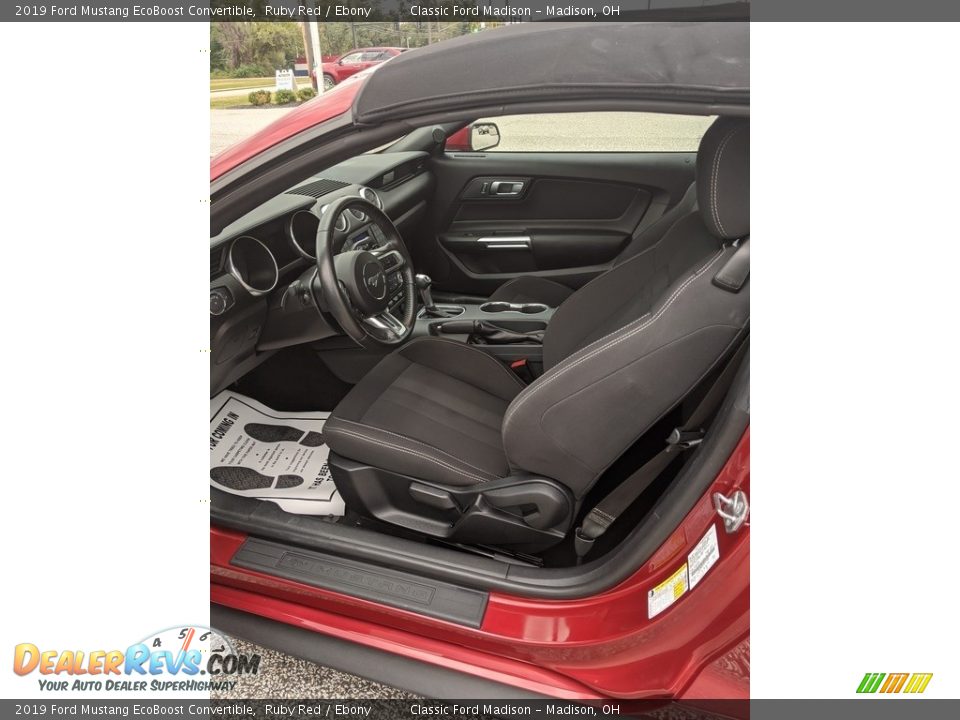 2019 Ford Mustang EcoBoost Convertible Ruby Red / Ebony Photo #11