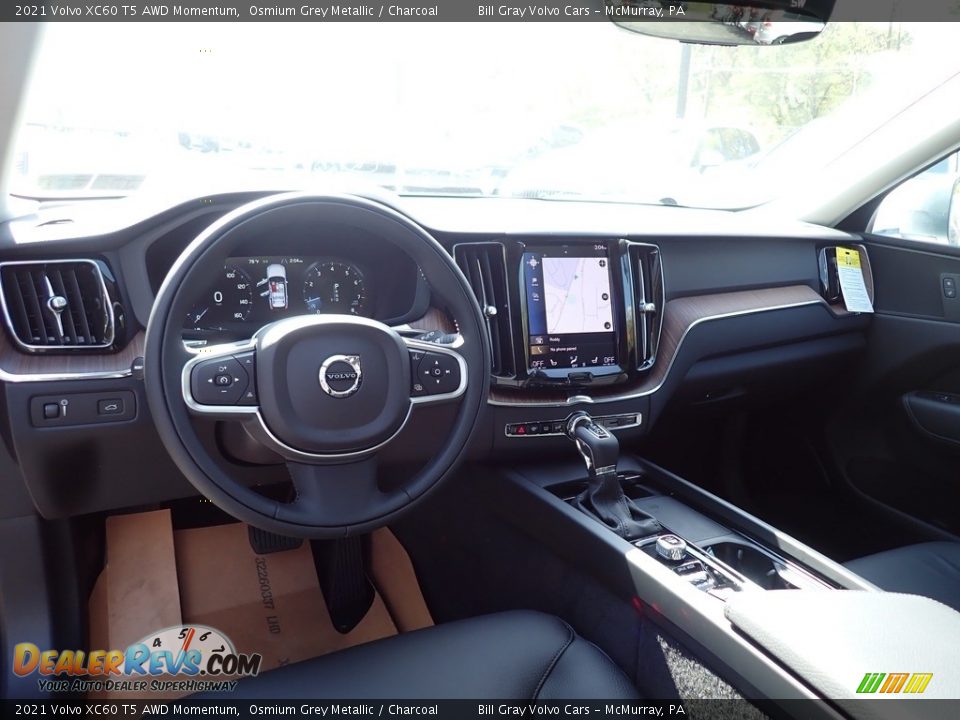 2021 Volvo XC60 T5 AWD Momentum Osmium Grey Metallic / Charcoal Photo #9