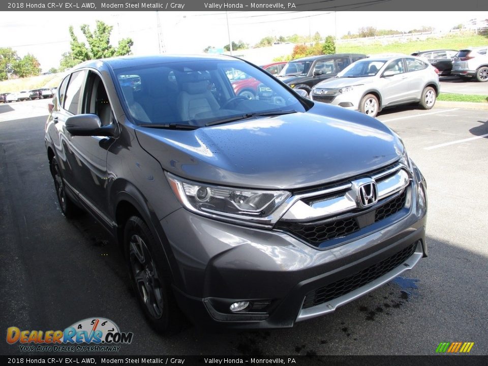 2018 Honda CR-V EX-L AWD Modern Steel Metallic / Gray Photo #7