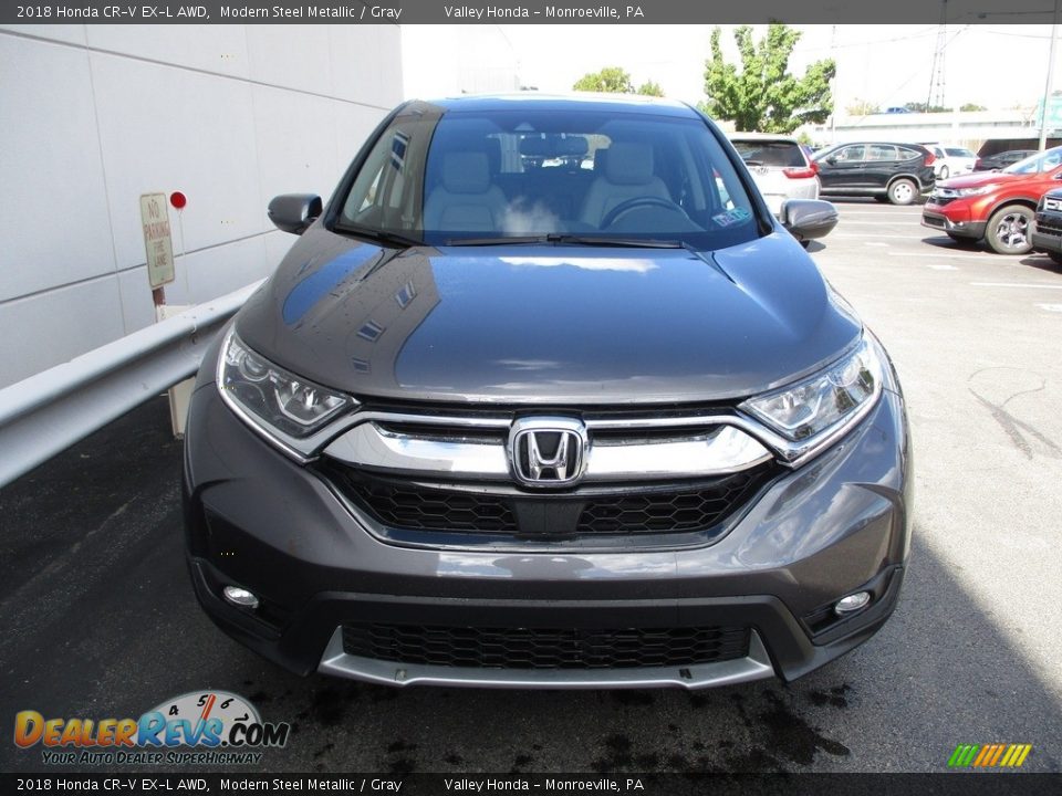 2018 Honda CR-V EX-L AWD Modern Steel Metallic / Gray Photo #8