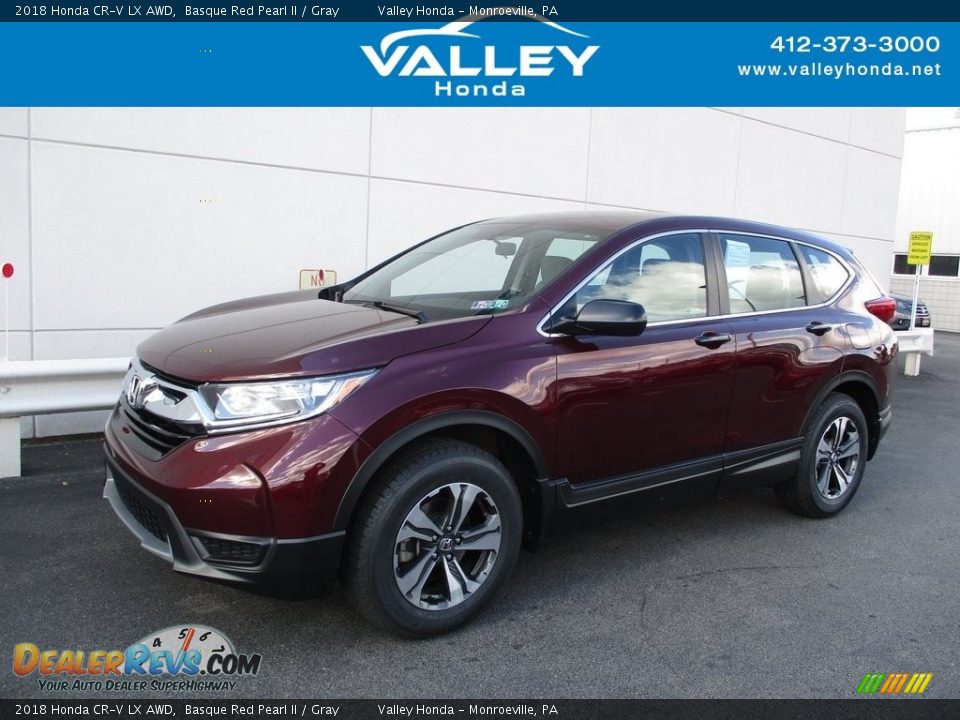 2018 Honda CR-V LX AWD Basque Red Pearl II / Gray Photo #1