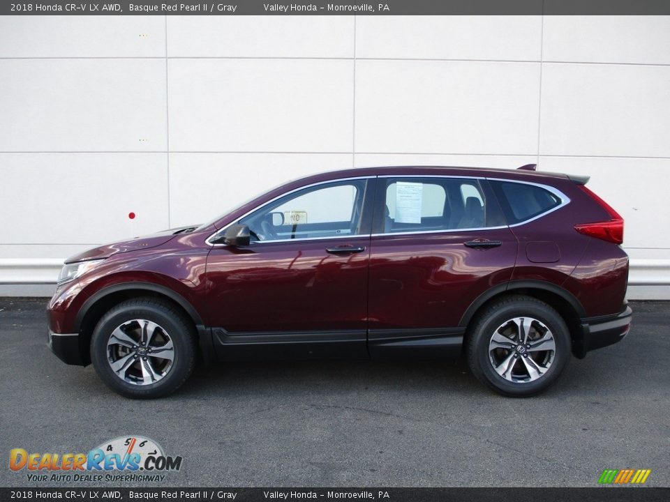 2018 Honda CR-V LX AWD Basque Red Pearl II / Gray Photo #2