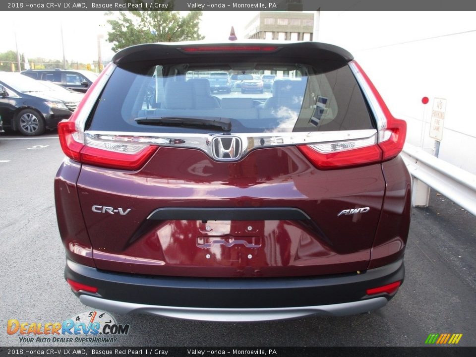 2018 Honda CR-V LX AWD Basque Red Pearl II / Gray Photo #4