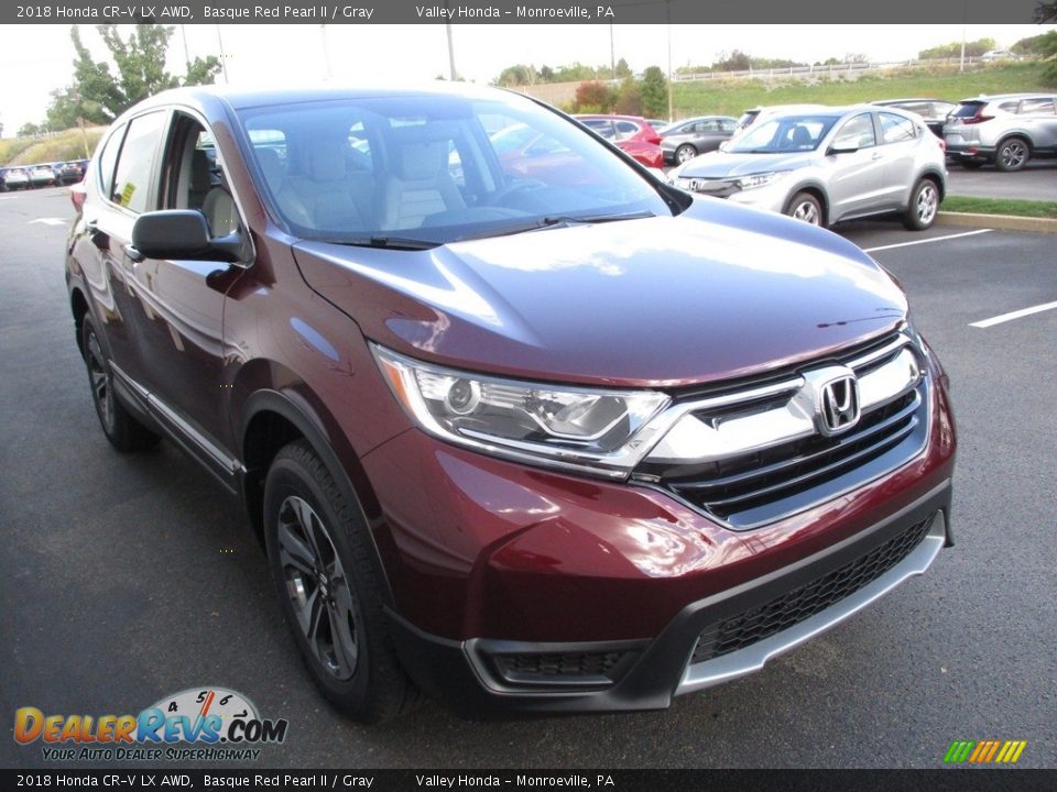 2018 Honda CR-V LX AWD Basque Red Pearl II / Gray Photo #7