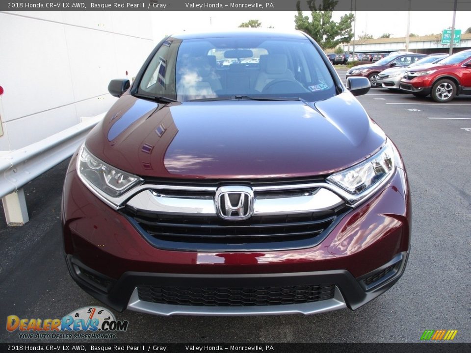 2018 Honda CR-V LX AWD Basque Red Pearl II / Gray Photo #8