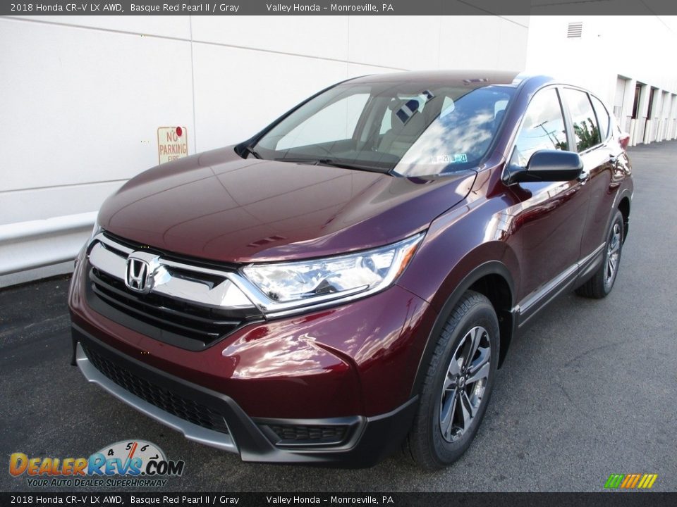 2018 Honda CR-V LX AWD Basque Red Pearl II / Gray Photo #9