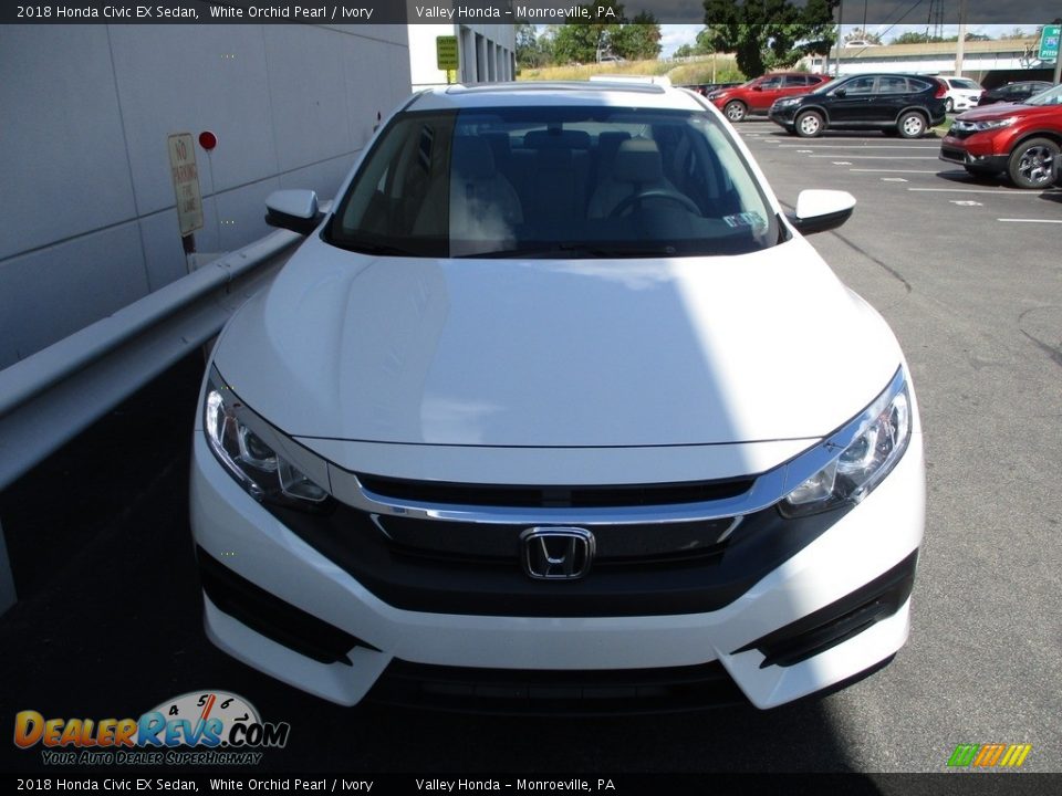 2018 Honda Civic EX Sedan White Orchid Pearl / Ivory Photo #9