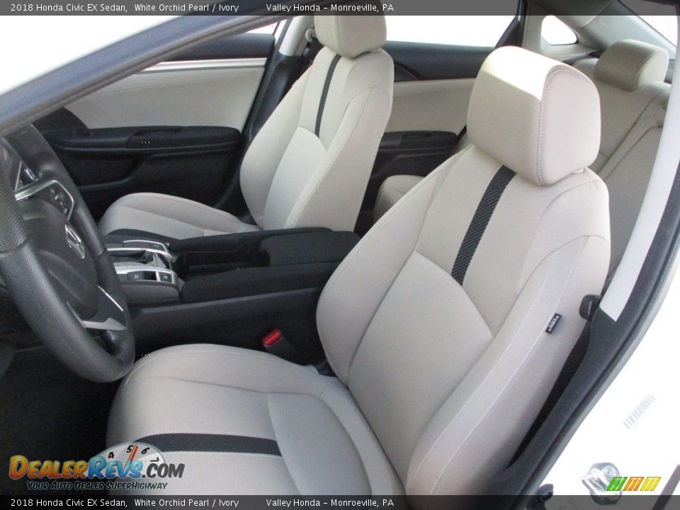 2018 Honda Civic EX Sedan White Orchid Pearl / Ivory Photo #12