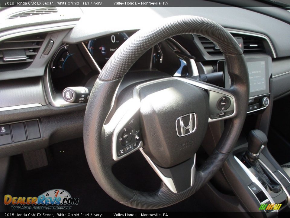 2018 Honda Civic EX Sedan White Orchid Pearl / Ivory Photo #14