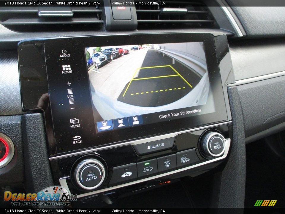 2018 Honda Civic EX Sedan White Orchid Pearl / Ivory Photo #16