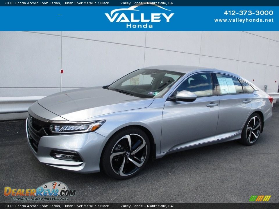 2018 Honda Accord Sport Sedan Lunar Silver Metallic / Black Photo #1