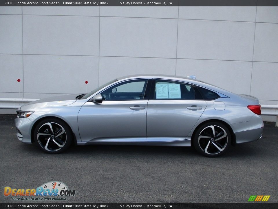 2018 Honda Accord Sport Sedan Lunar Silver Metallic / Black Photo #2