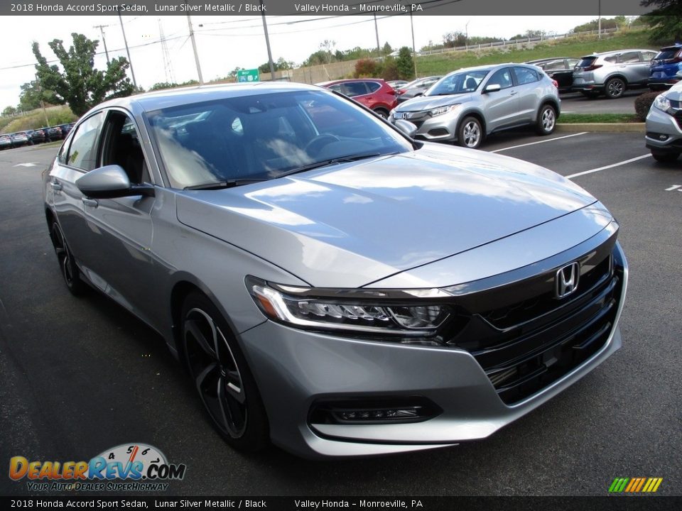 2018 Honda Accord Sport Sedan Lunar Silver Metallic / Black Photo #8