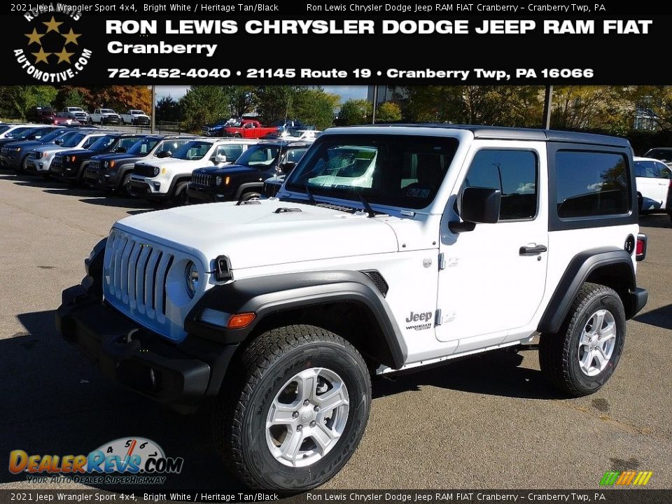 2021 Jeep Wrangler Sport 4x4 Bright White / Heritage Tan/Black Photo #1