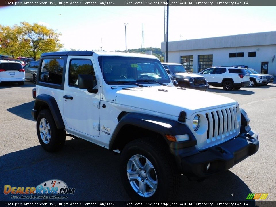 2021 Jeep Wrangler Sport 4x4 Bright White / Heritage Tan/Black Photo #3