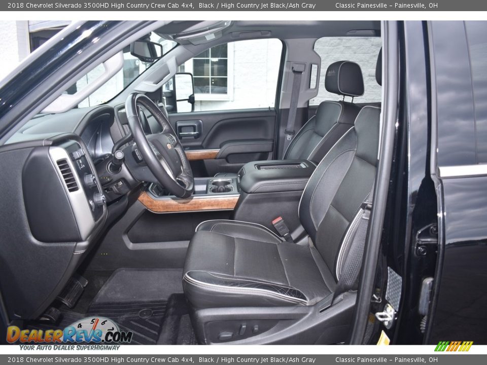 High Country Jet Black/Ash Gray Interior - 2018 Chevrolet Silverado 3500HD High Country Crew Cab 4x4 Photo #8