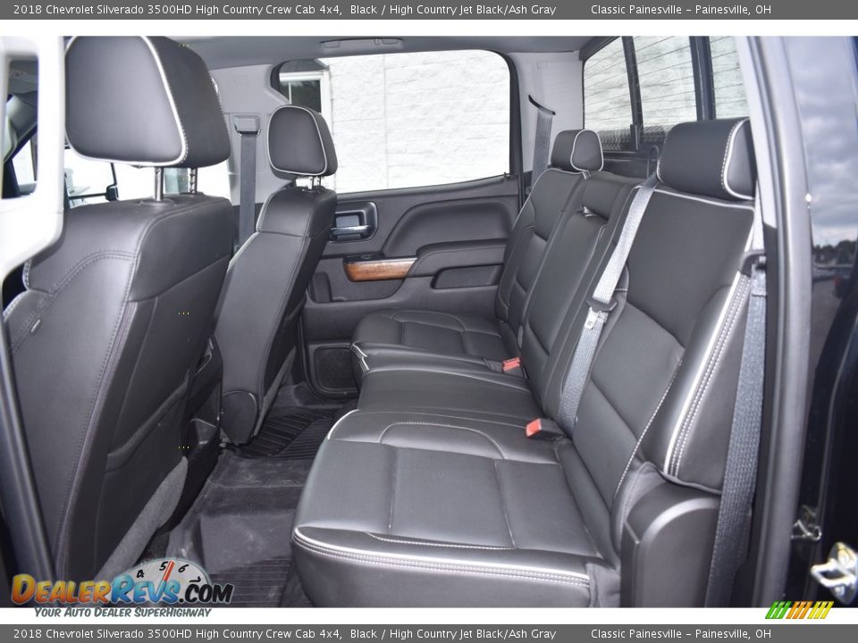 Rear Seat of 2018 Chevrolet Silverado 3500HD High Country Crew Cab 4x4 Photo #9