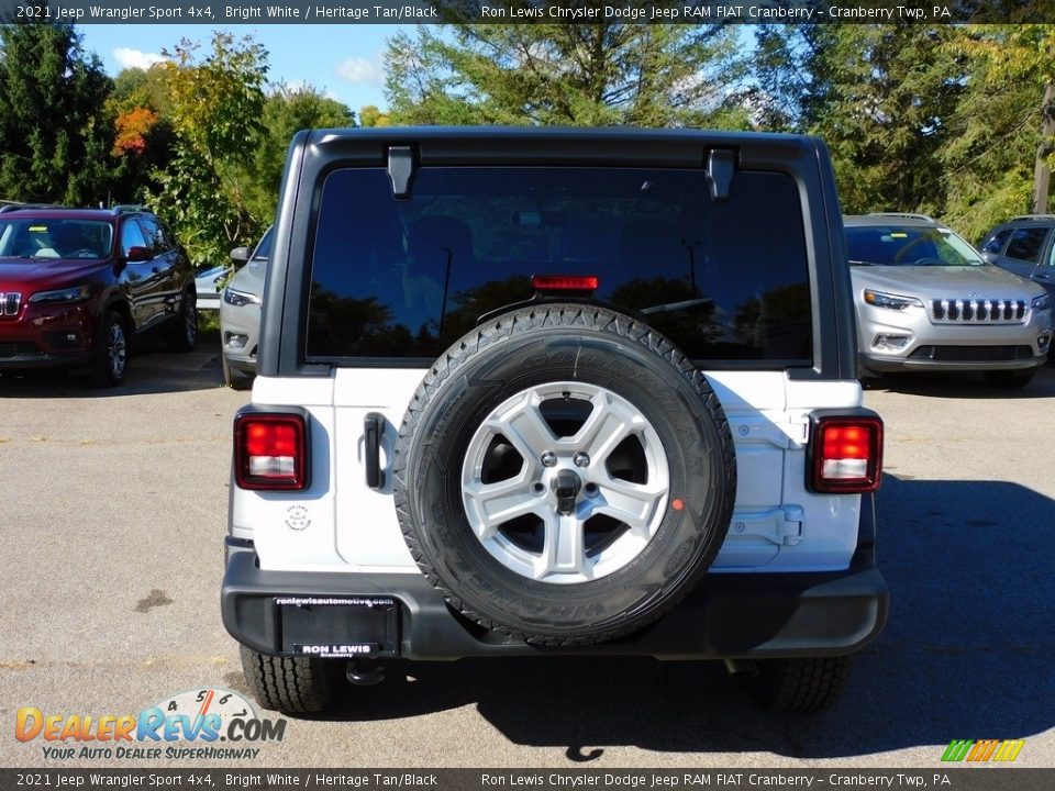 2021 Jeep Wrangler Sport 4x4 Bright White / Heritage Tan/Black Photo #6