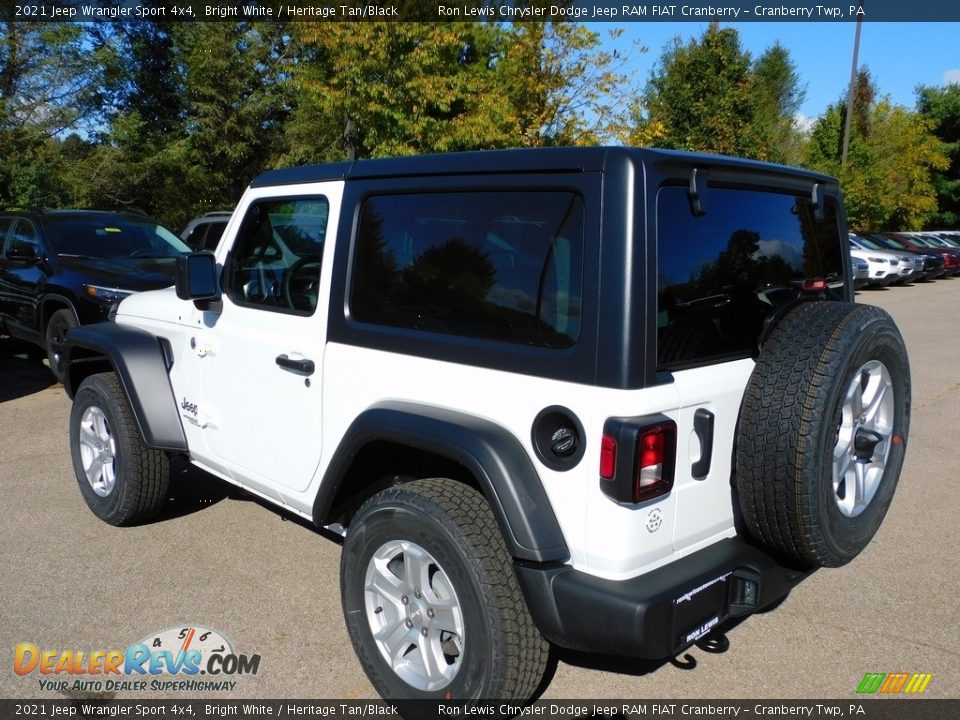 2021 Jeep Wrangler Sport 4x4 Bright White / Heritage Tan/Black Photo #8