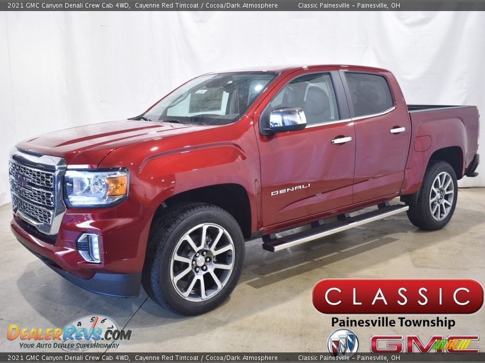 2021 GMC Canyon Denali Crew Cab 4WD Cayenne Red Tintcoat / Cocoa/Dark Atmosphere Photo #1