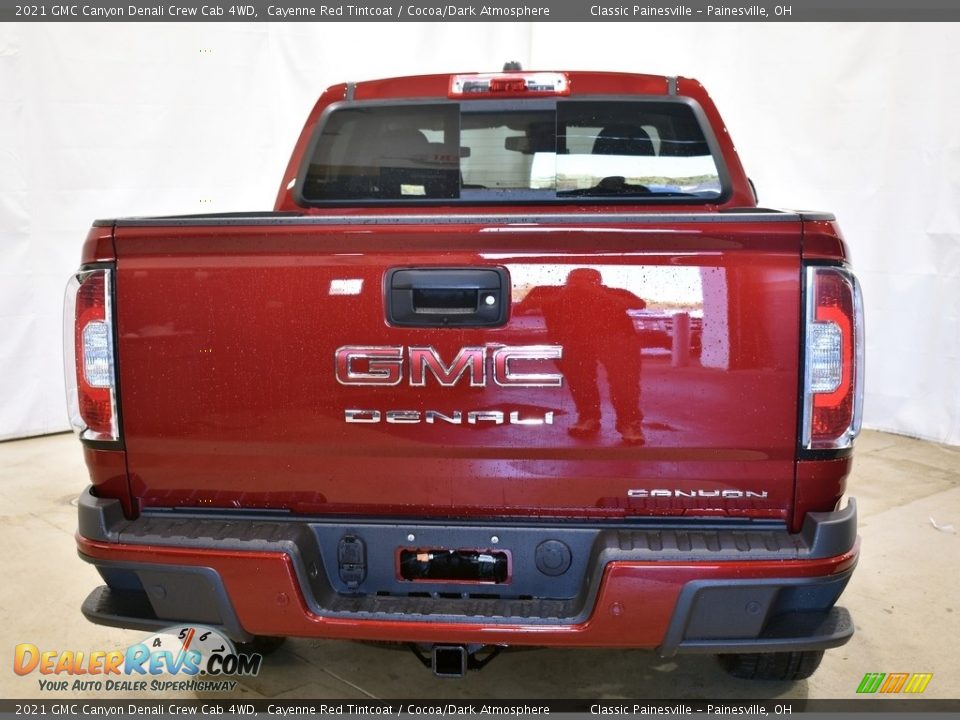 2021 GMC Canyon Denali Crew Cab 4WD Cayenne Red Tintcoat / Cocoa/Dark Atmosphere Photo #3