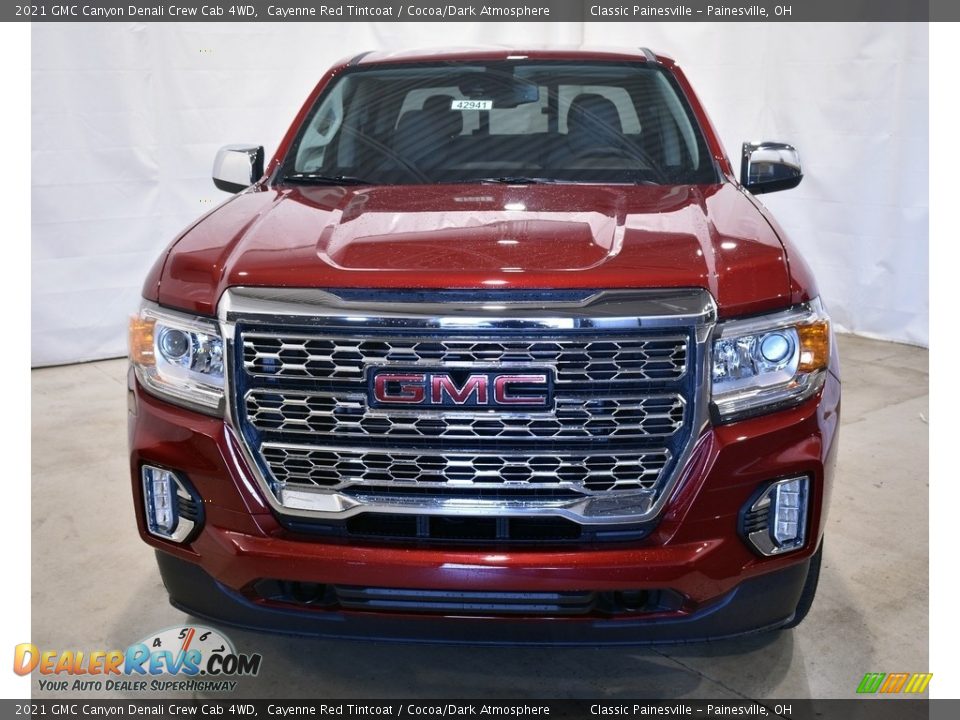 2021 GMC Canyon Denali Crew Cab 4WD Cayenne Red Tintcoat / Cocoa/Dark Atmosphere Photo #4