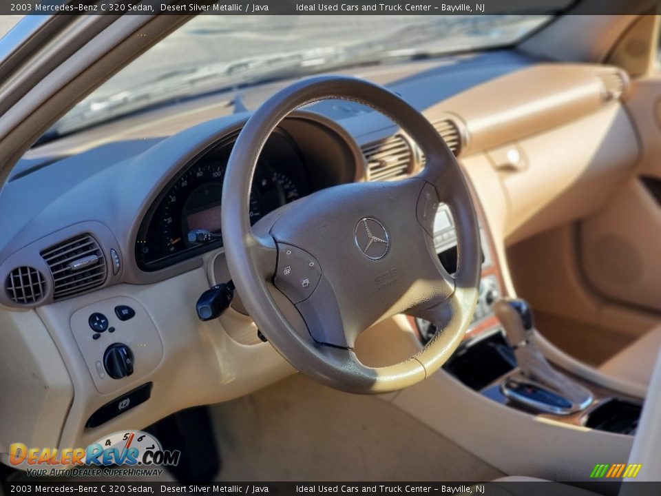 2003 Mercedes-Benz C 320 Sedan Desert Silver Metallic / Java Photo #21