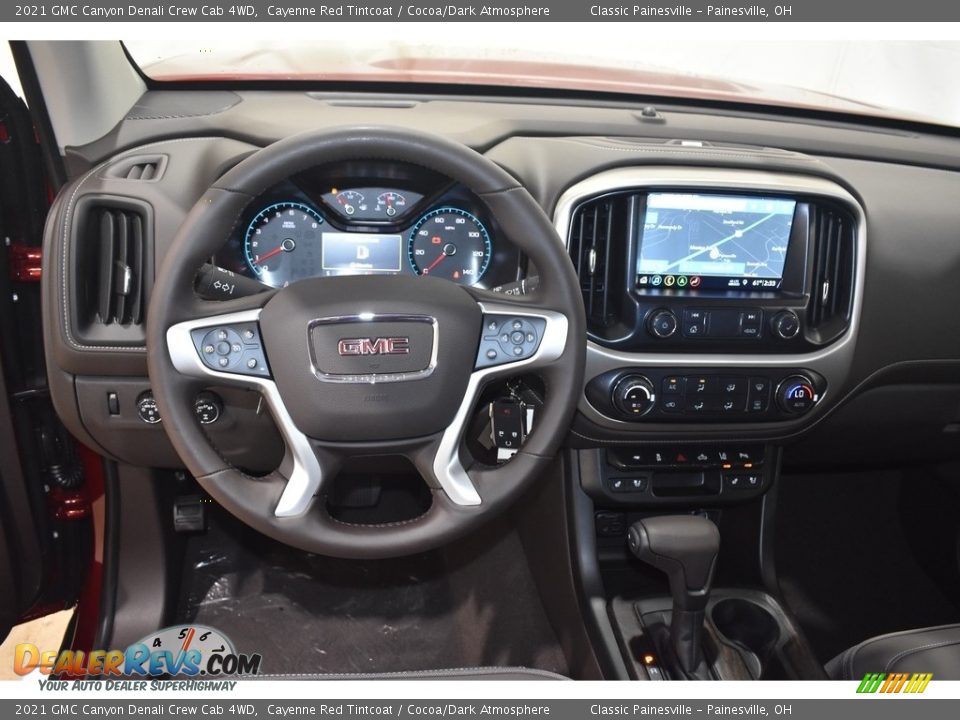 2021 GMC Canyon Denali Crew Cab 4WD Cayenne Red Tintcoat / Cocoa/Dark Atmosphere Photo #11