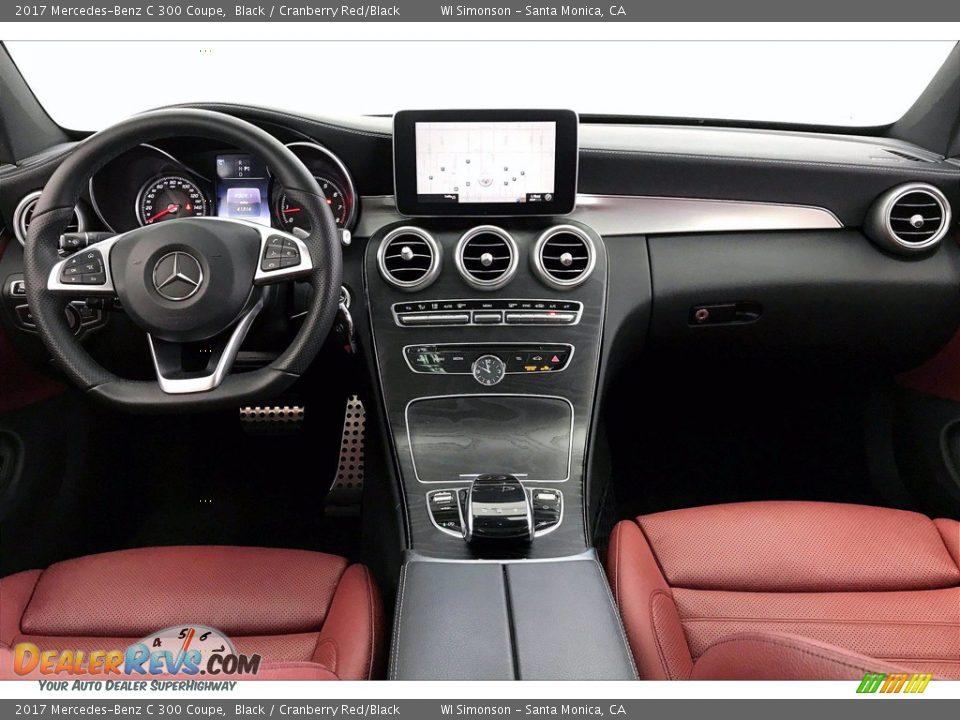 2017 Mercedes-Benz C 300 Coupe Black / Cranberry Red/Black Photo #15