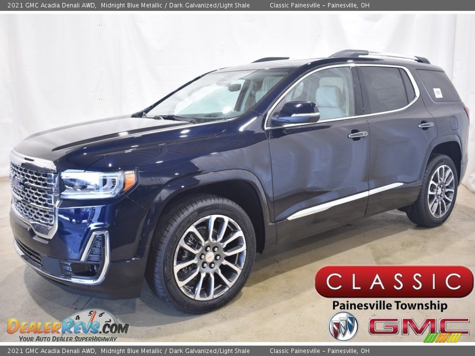 2021 GMC Acadia Denali AWD Midnight Blue Metallic / Dark Galvanized/Light Shale Photo #1