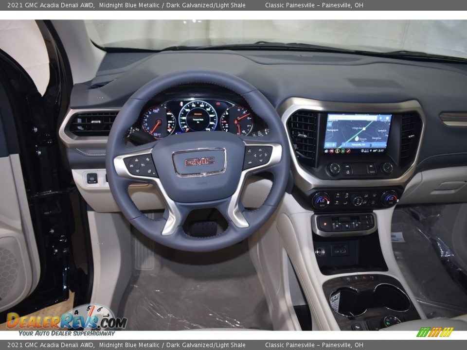 2021 GMC Acadia Denali AWD Midnight Blue Metallic / Dark Galvanized/Light Shale Photo #11