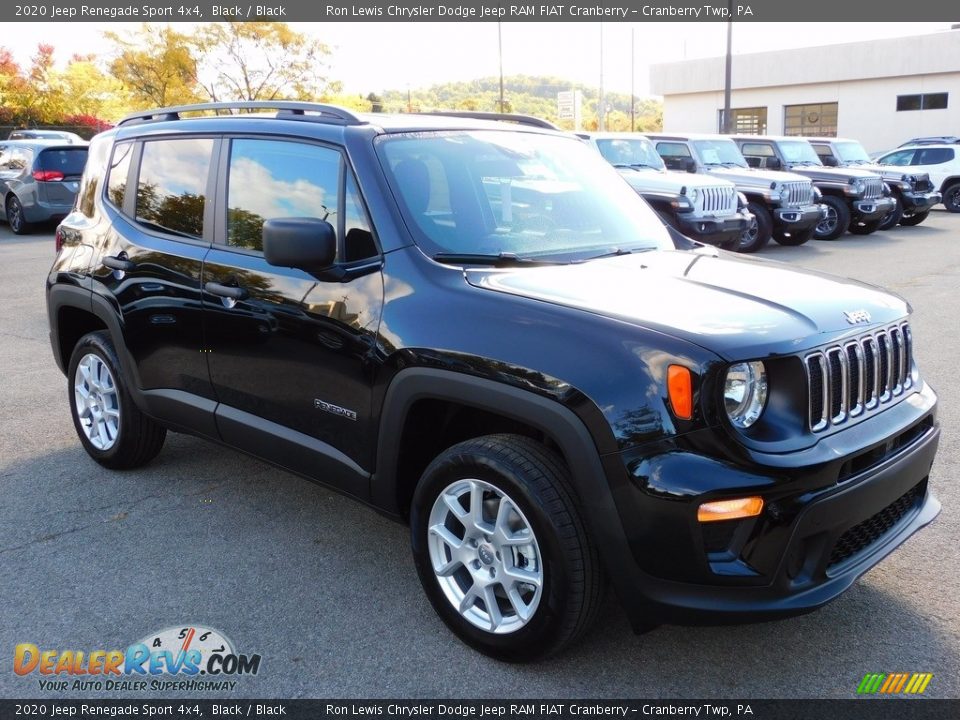 2020 Jeep Renegade Sport 4x4 Black / Black Photo #3