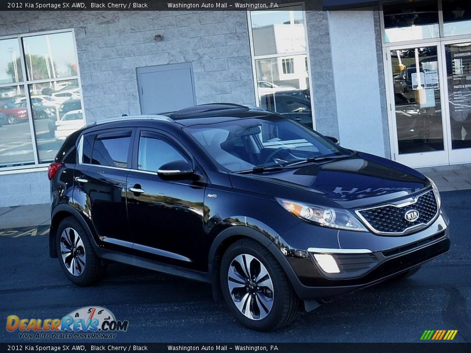 2012 Kia Sportage SX AWD Black Cherry / Black Photo #1