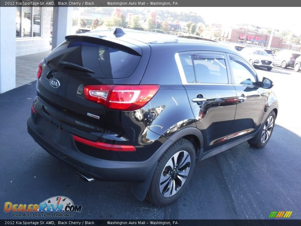 2012 Kia Sportage SX AWD Black Cherry / Black Photo #10