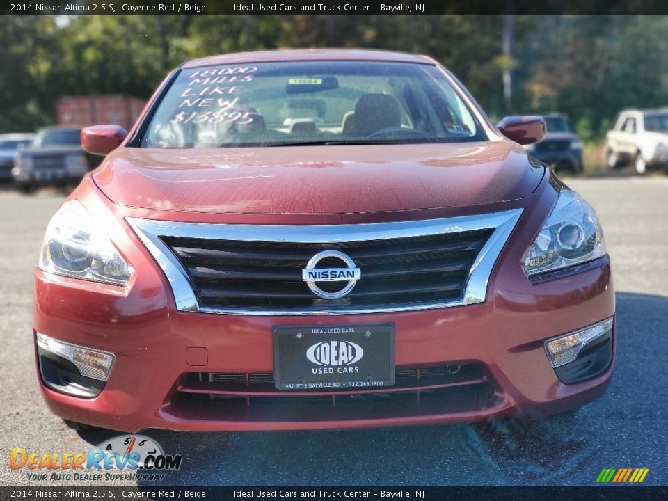 2014 Nissan Altima 2.5 S Cayenne Red / Beige Photo #3