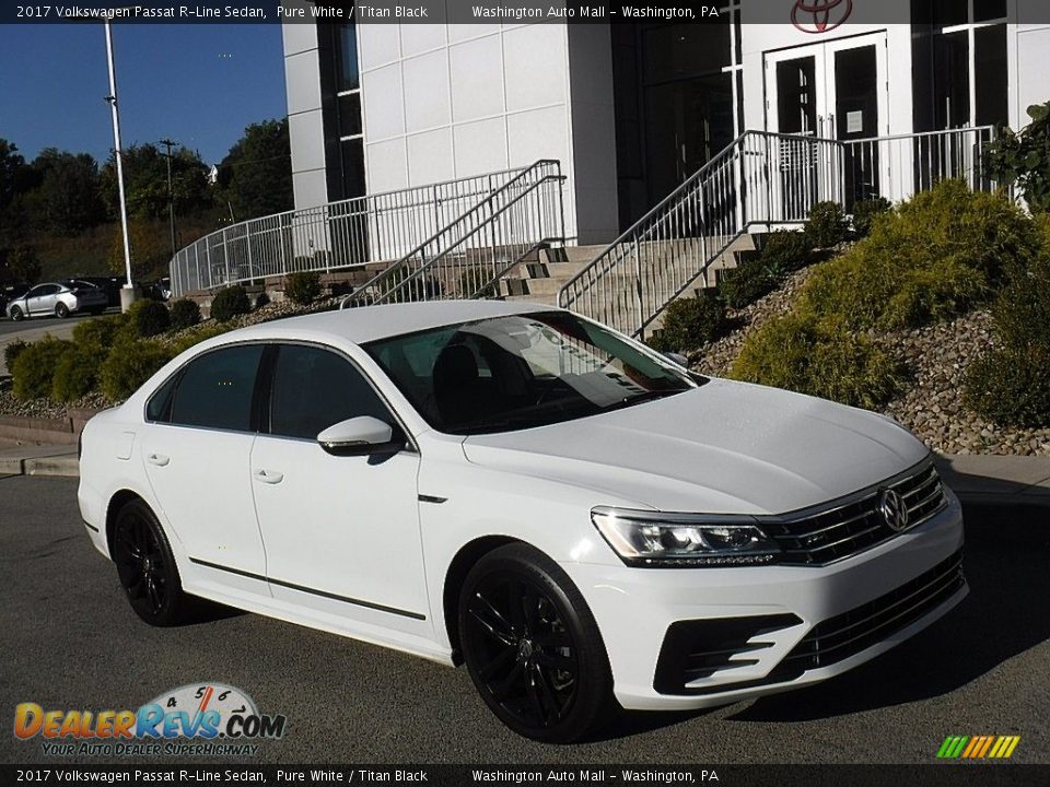 2017 Volkswagen Passat R-Line Sedan Pure White / Titan Black Photo #1