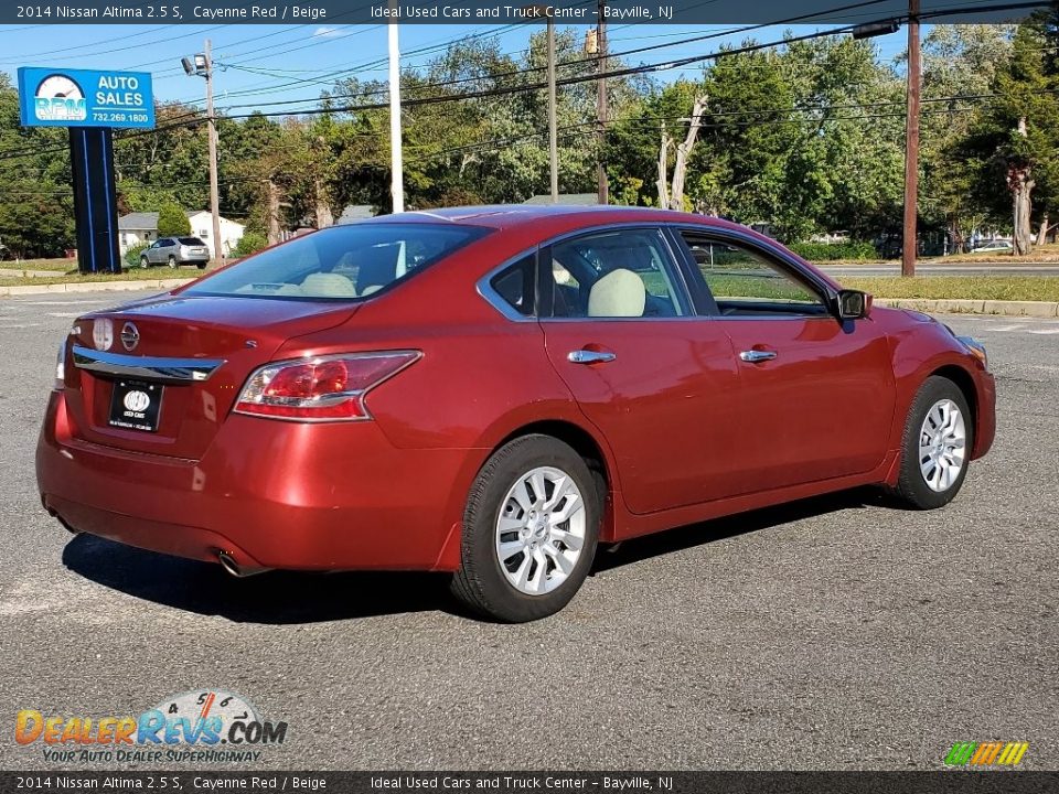 2014 Nissan Altima 2.5 S Cayenne Red / Beige Photo #6