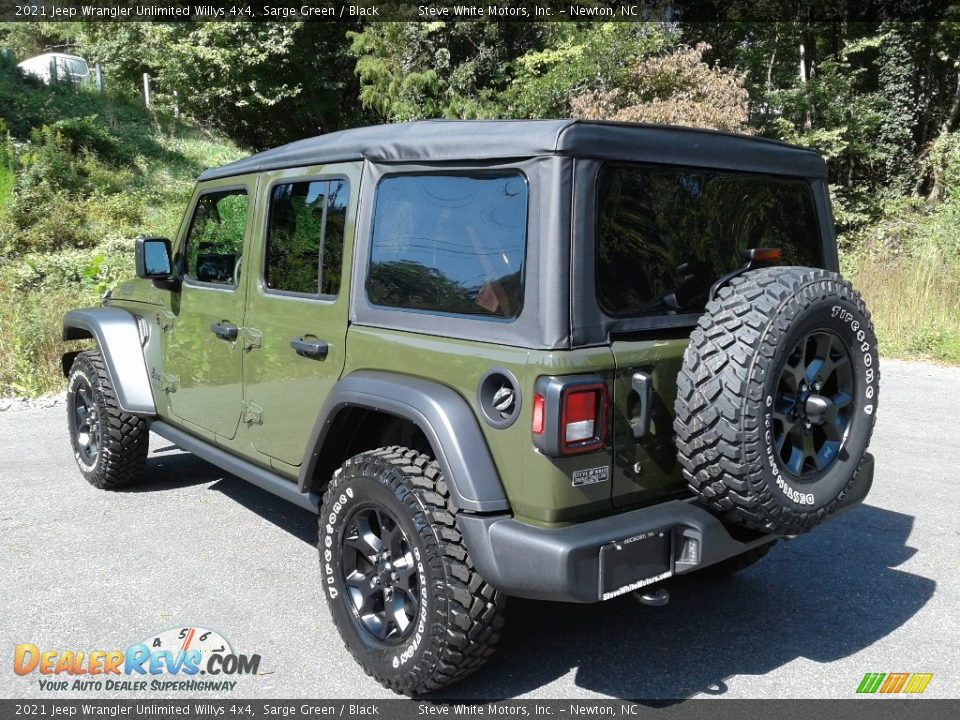2021 Jeep Wrangler Unlimited Willys 4x4 Sarge Green / Black Photo #8