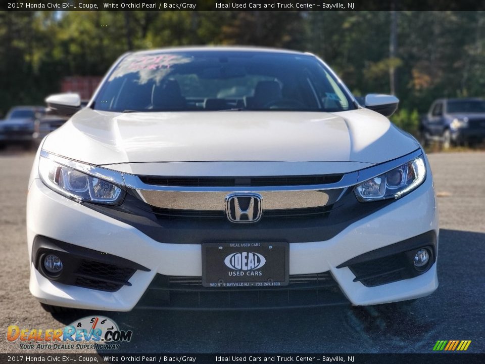 2017 Honda Civic EX-L Coupe White Orchid Pearl / Black/Gray Photo #3