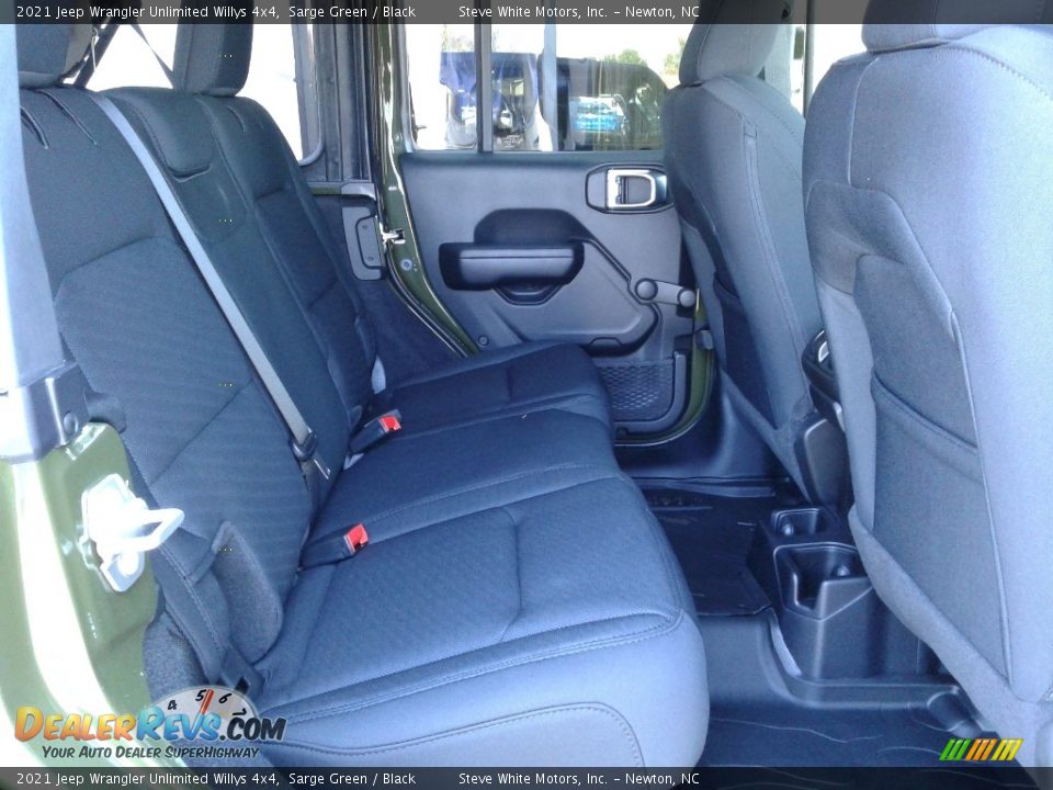 Rear Seat of 2021 Jeep Wrangler Unlimited Willys 4x4 Photo #16
