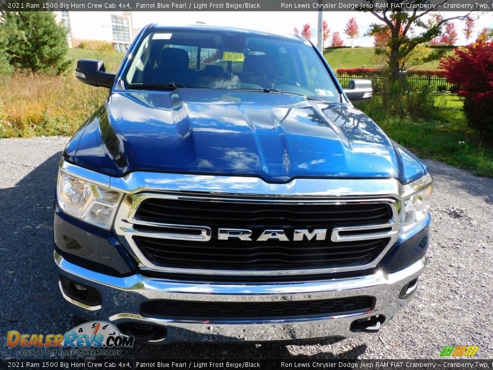 2021 Ram 1500 Big Horn Crew Cab 4x4 Patriot Blue Pearl / Light Frost Beige/Black Photo #2