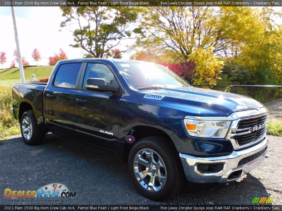 2021 Ram 1500 Big Horn Crew Cab 4x4 Patriot Blue Pearl / Light Frost Beige/Black Photo #3