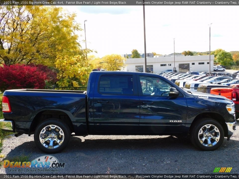 2021 Ram 1500 Big Horn Crew Cab 4x4 Patriot Blue Pearl / Light Frost Beige/Black Photo #4