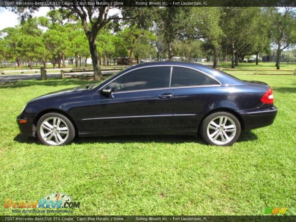 Capri Blue Metallic 2007 Mercedes-Benz CLK 350 Coupe Photo #3