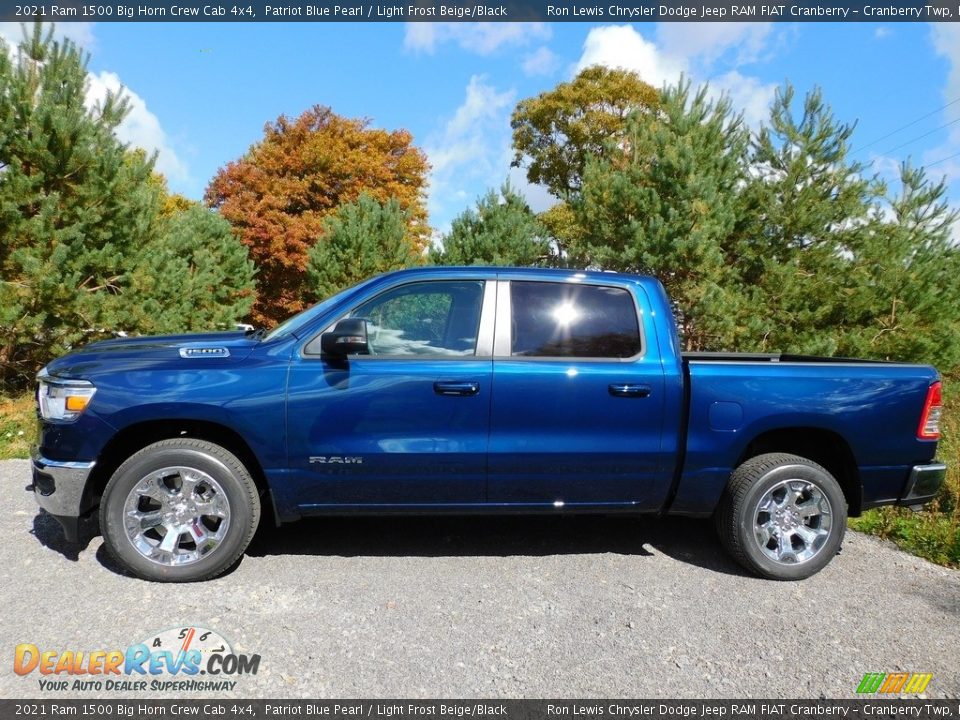 2021 Ram 1500 Big Horn Crew Cab 4x4 Patriot Blue Pearl / Light Frost Beige/Black Photo #9