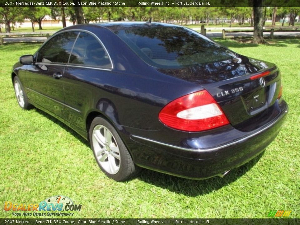 2007 Mercedes-Benz CLK 350 Coupe Capri Blue Metallic / Stone Photo #5